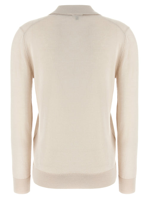 Beige Cashmere Polo Shirt