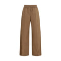 Brown Cotton Casual Pants