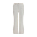 White Cotton Flared Pants