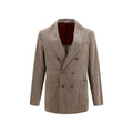 Gray Cotton Full-Length Jacket