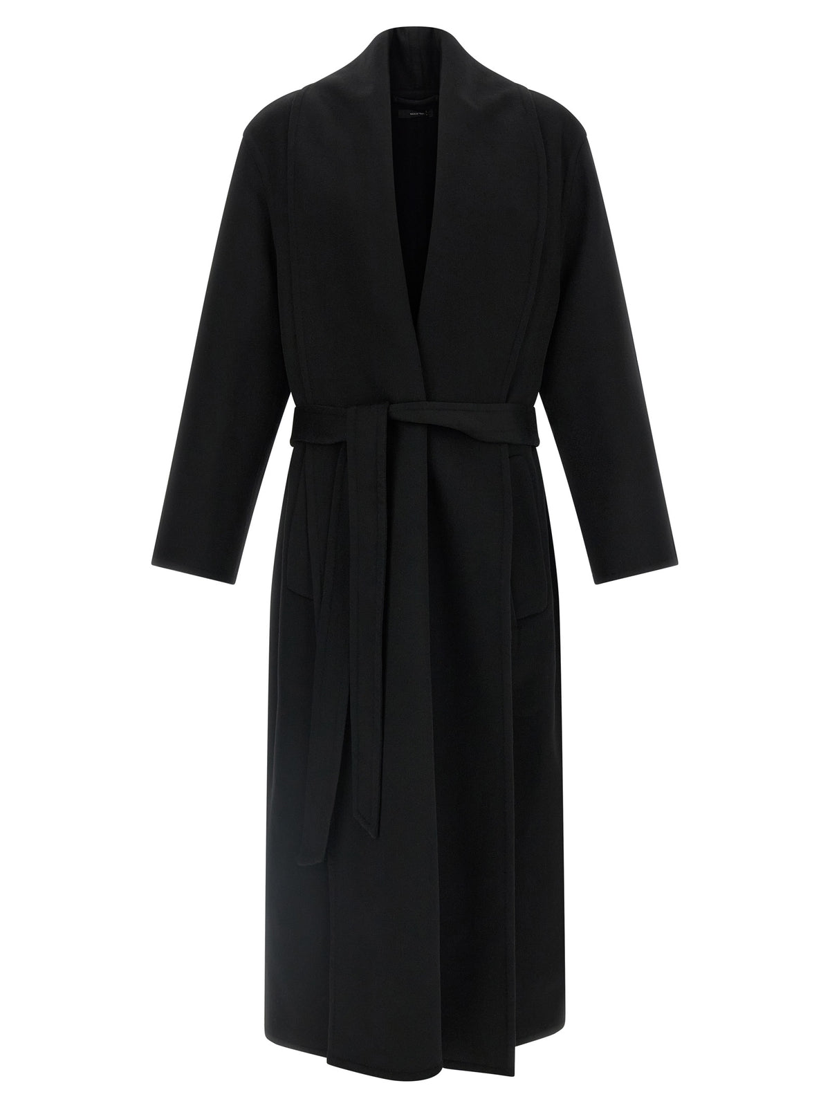 Black Virgin Wool Coat