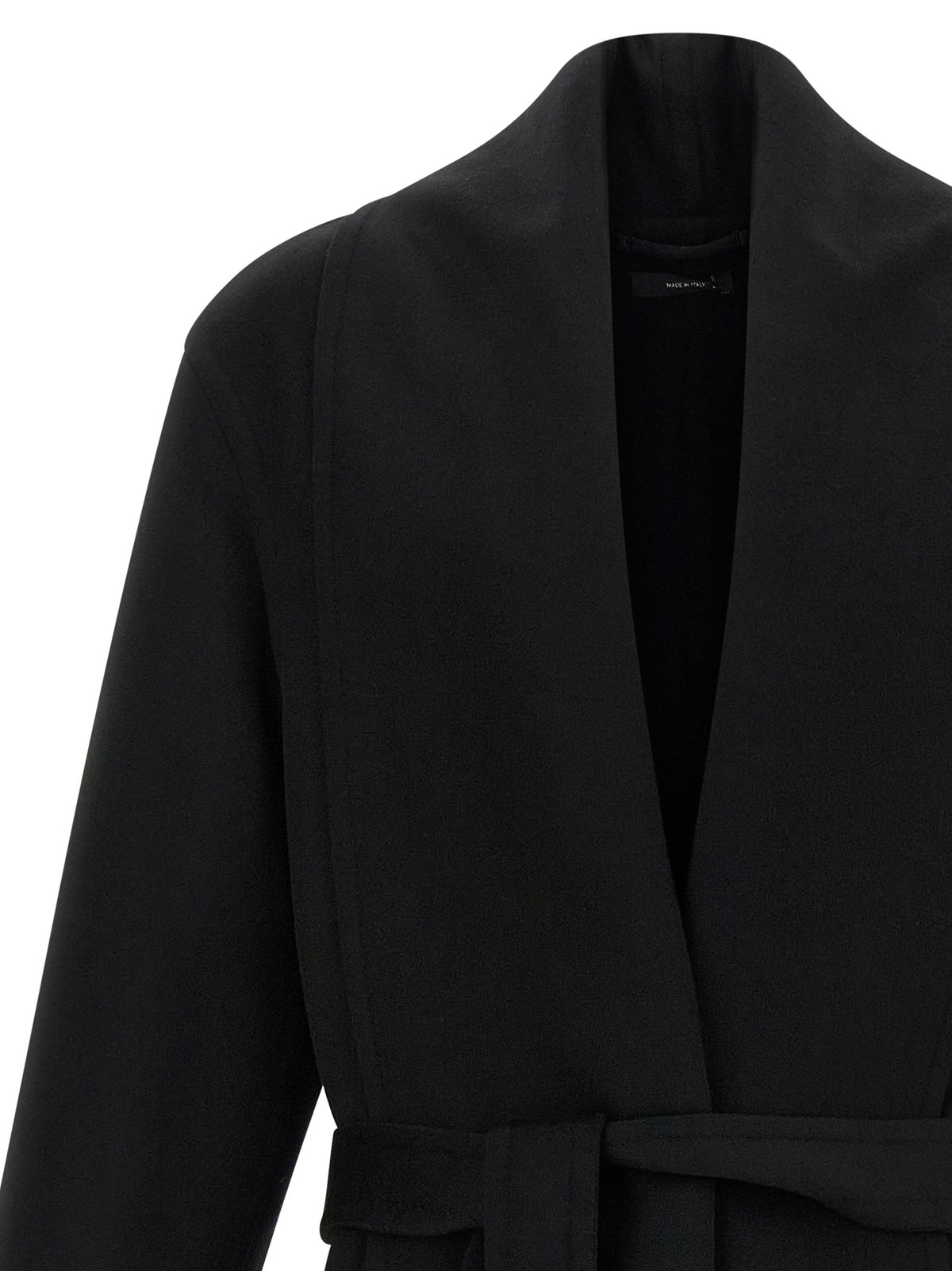 Black Virgin Wool Coat