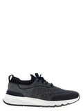 Blue Cotton Athletic Sneakers