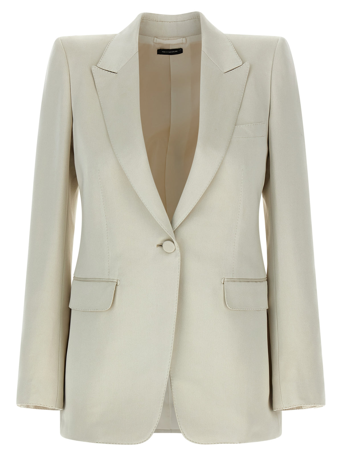 Beige Cotton Blazer