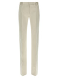 Beige Cotton Dress Pants