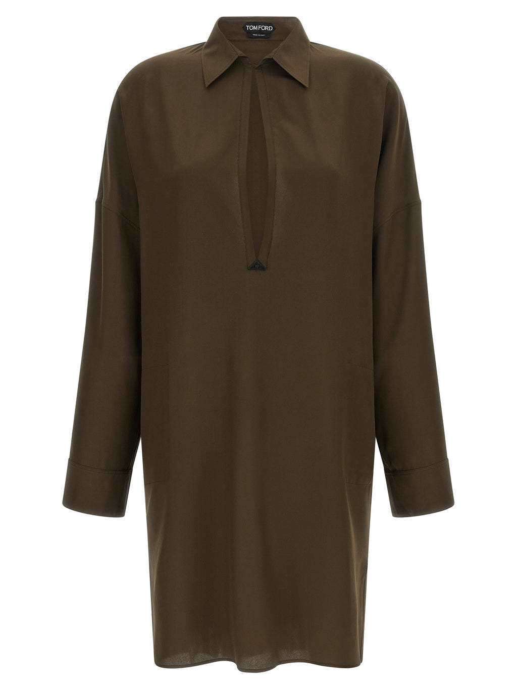 Bicolor Silk Midi Dress
