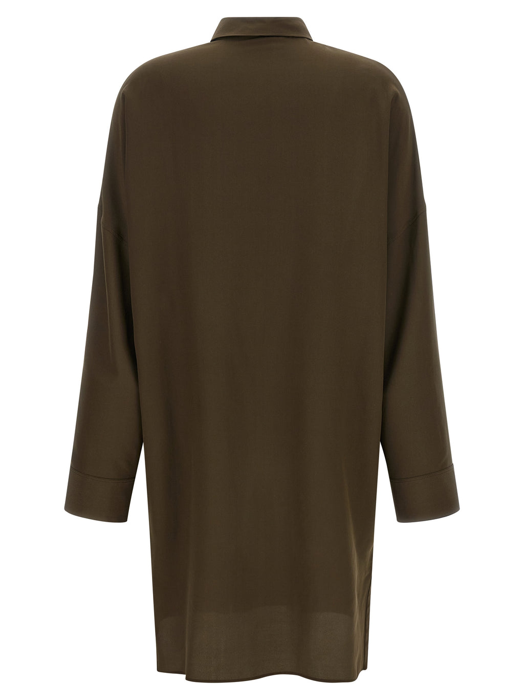 Bicolor Silk Midi Dress