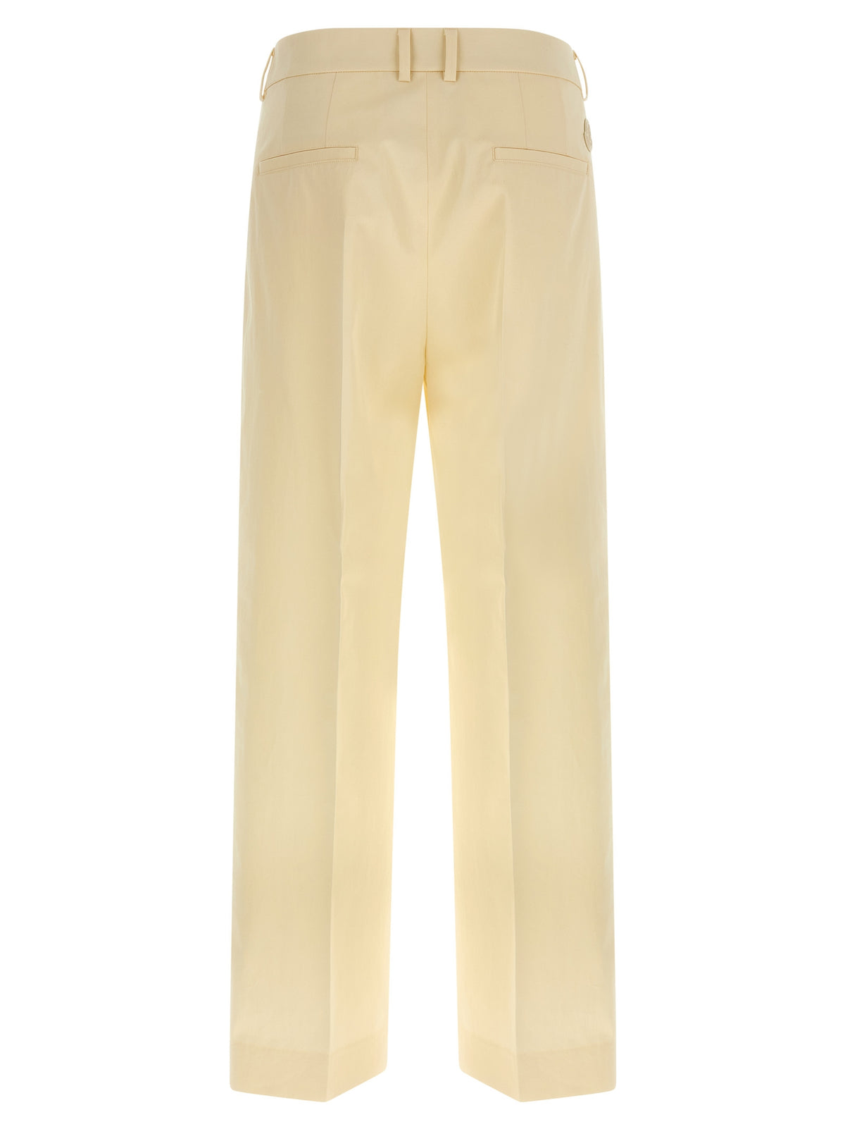 Beige Cotton Dress Pants