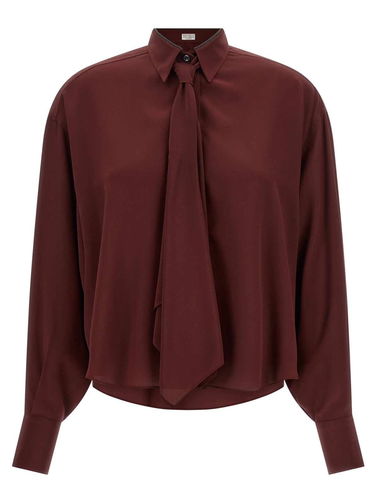 Bordeaux Silk Blouse