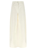 White Cotton Relaxed Fit Jeans