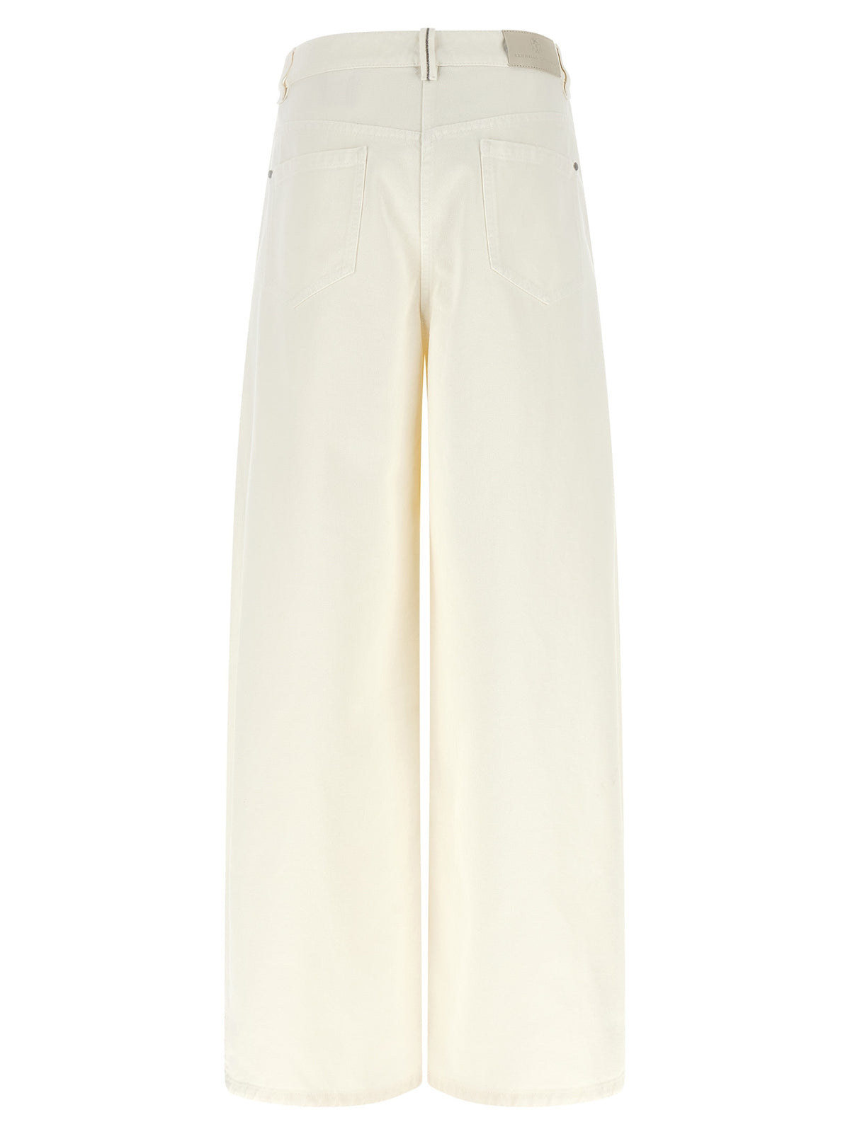 White Cotton Relaxed Fit Jeans