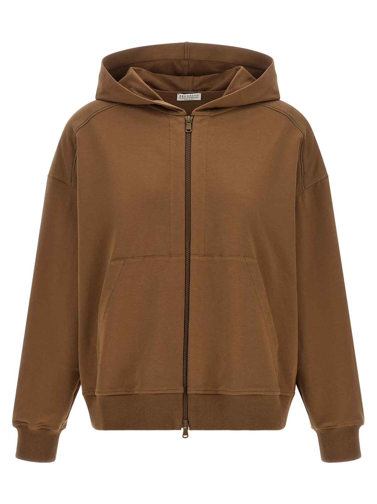 Brown Cotton Hoodie