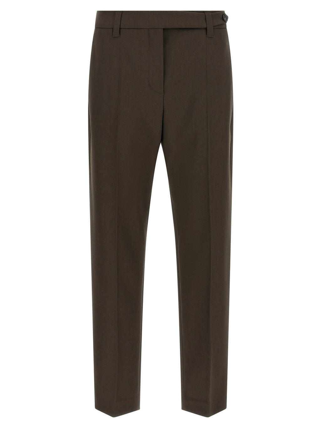 Brown Virgin Wool Dress Pants