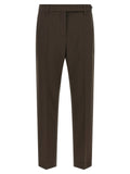 Brown Virgin Wool Dress Pants