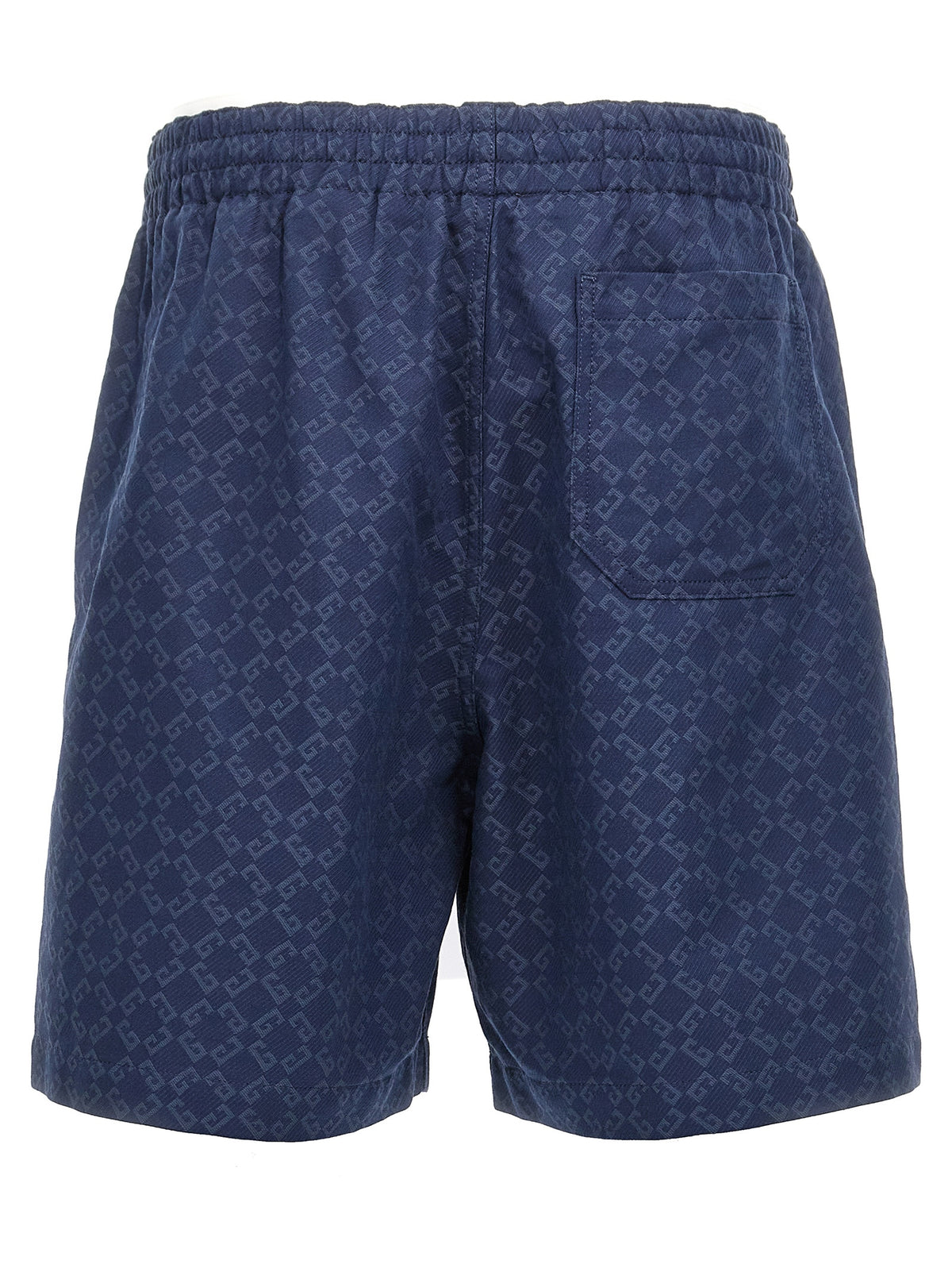 Blue Cotton Bermuda Shorts