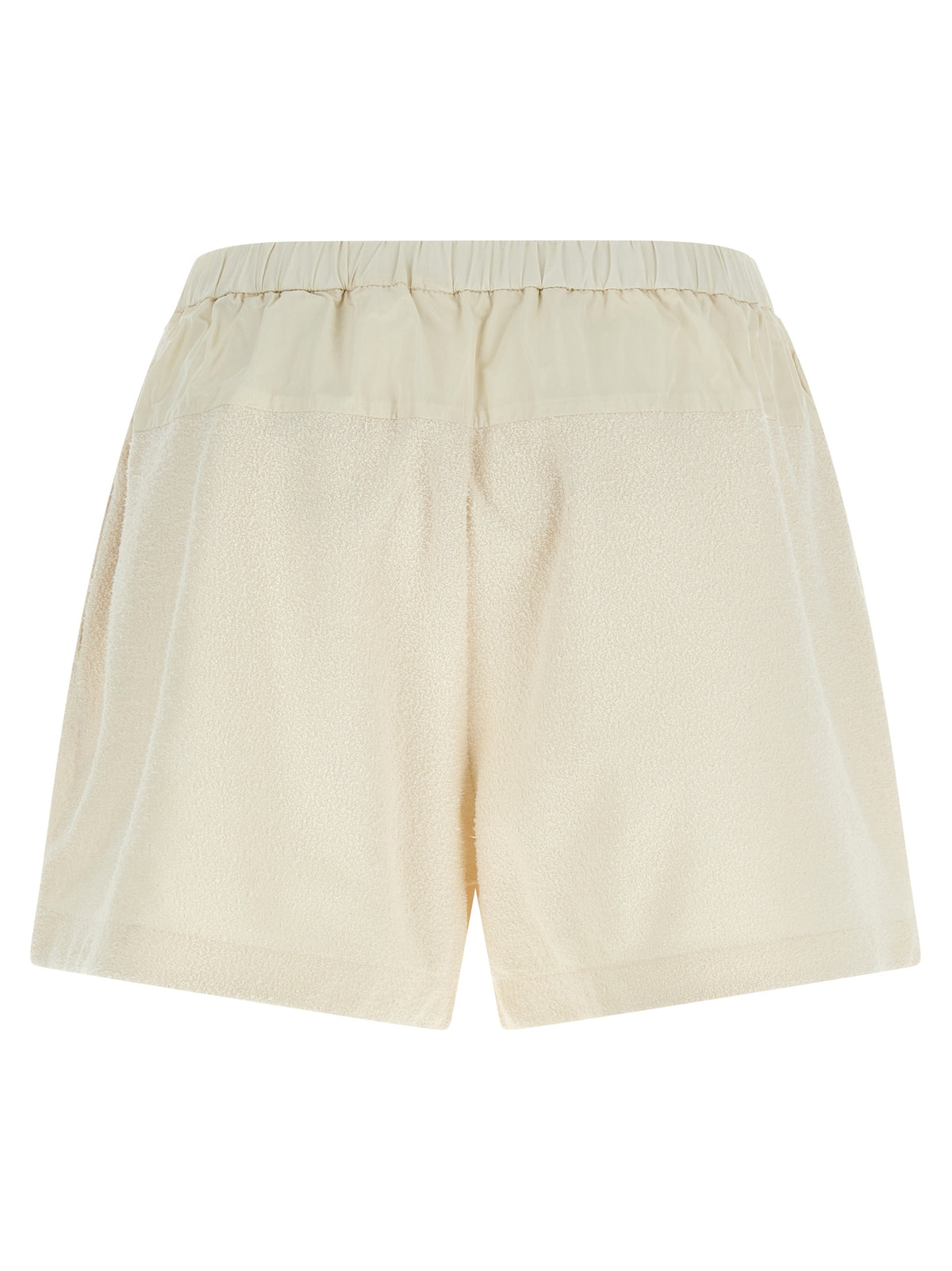 White Polyester Bermuda Shorts