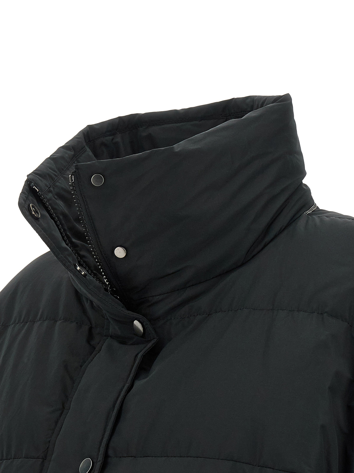 Black Cotton Full-Length Jacket