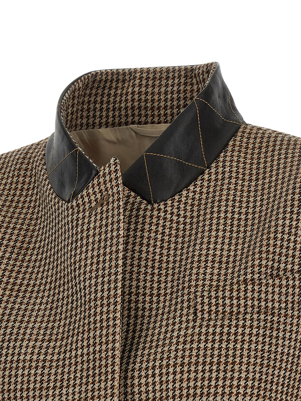 Beige Virgin Wool Sleeveless Jacket