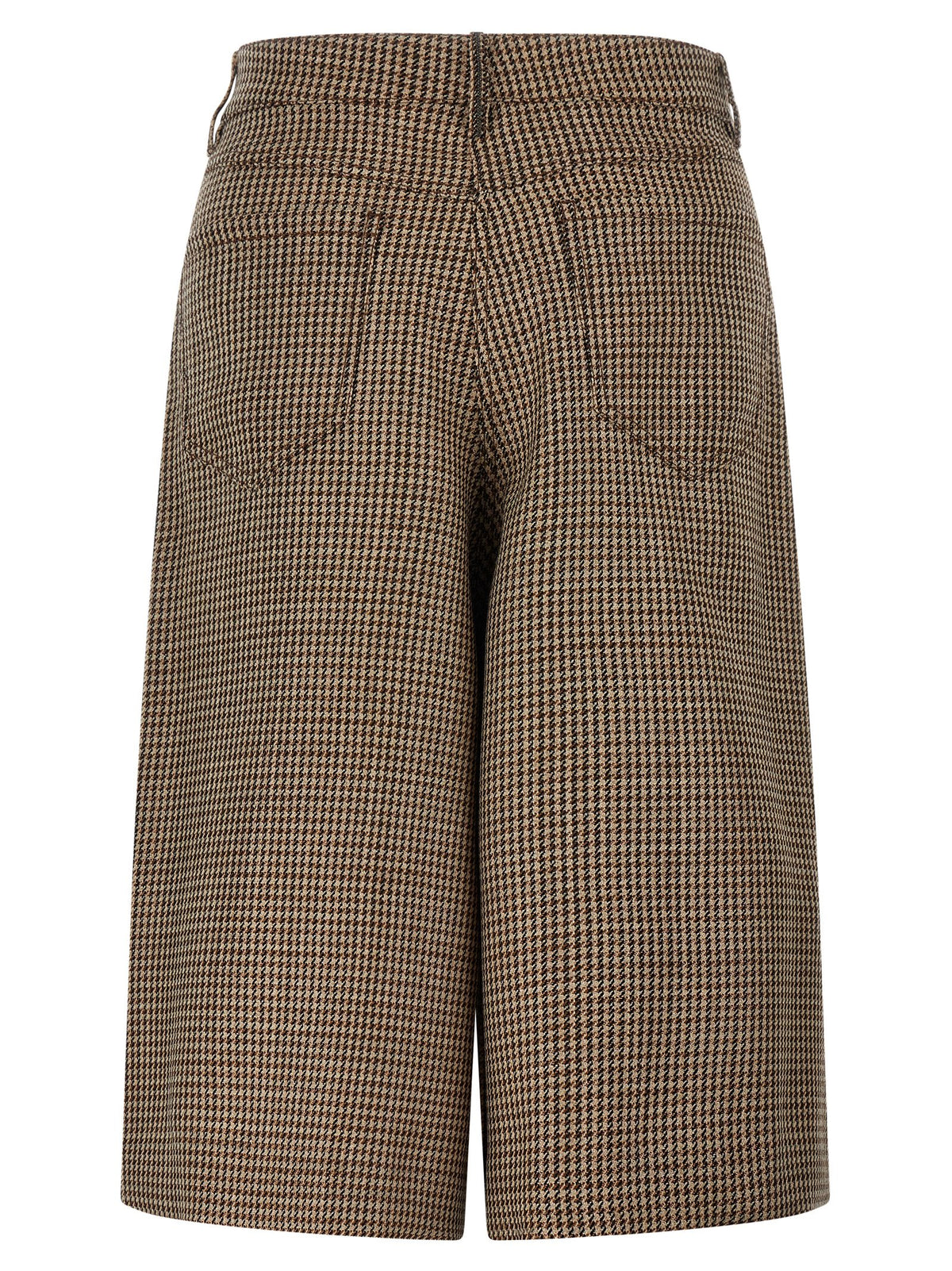 Brown Virgin Wool Bermuda Shorts