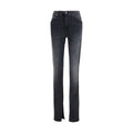 Black Cotton Skinny Jeans