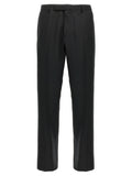 Black Polyester Casual Pants
