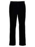 Blue Cotton Casual Pants