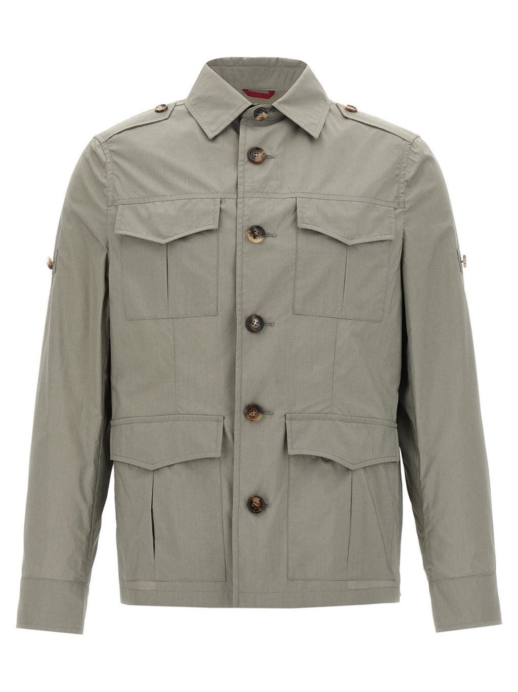 Bicolor Cotton Shell Jacket