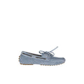 Blue Leather Slip-On Loafers