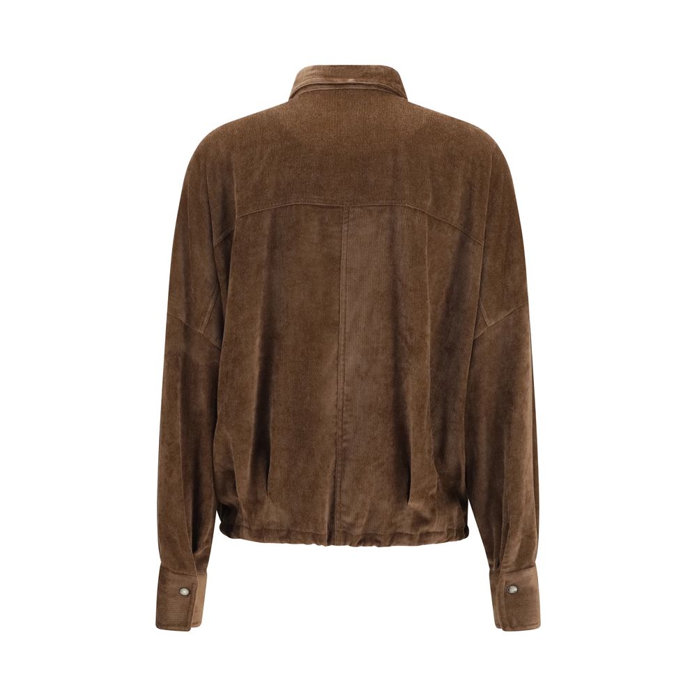 Brown Viscose Pattern Shirt