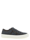 Gray Virgin Wool Low Top Sneakers