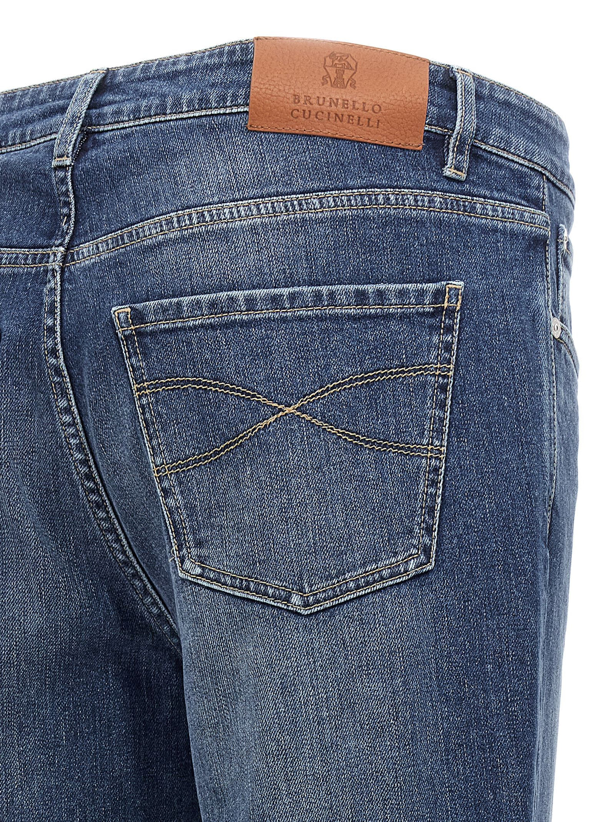 Blue Cotton Slim Fit Jeans