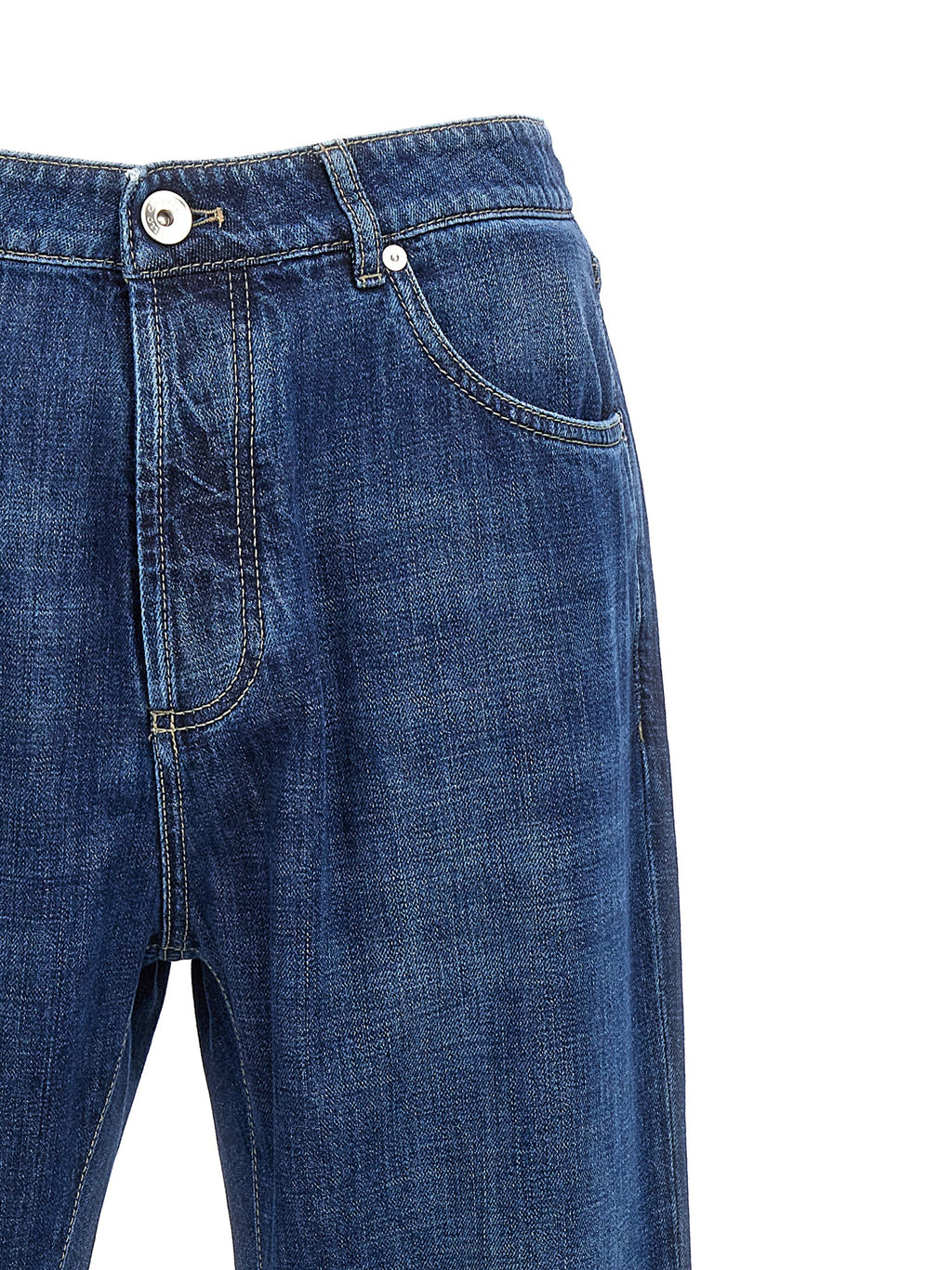 Blue Cotton Relaxed Fit Jeans
