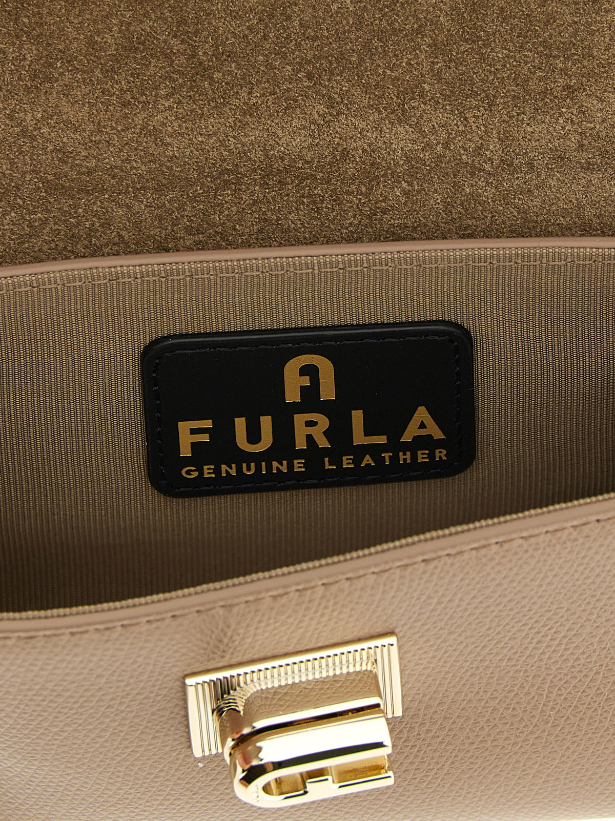 Beige Calfskin Crossbody Bag