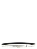 Silver Calfskin Thin Belt