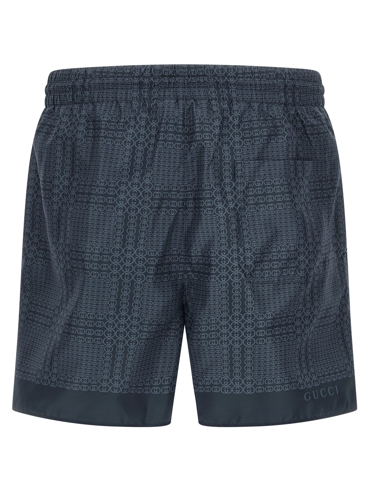 Blue Polyester Swim Shorts