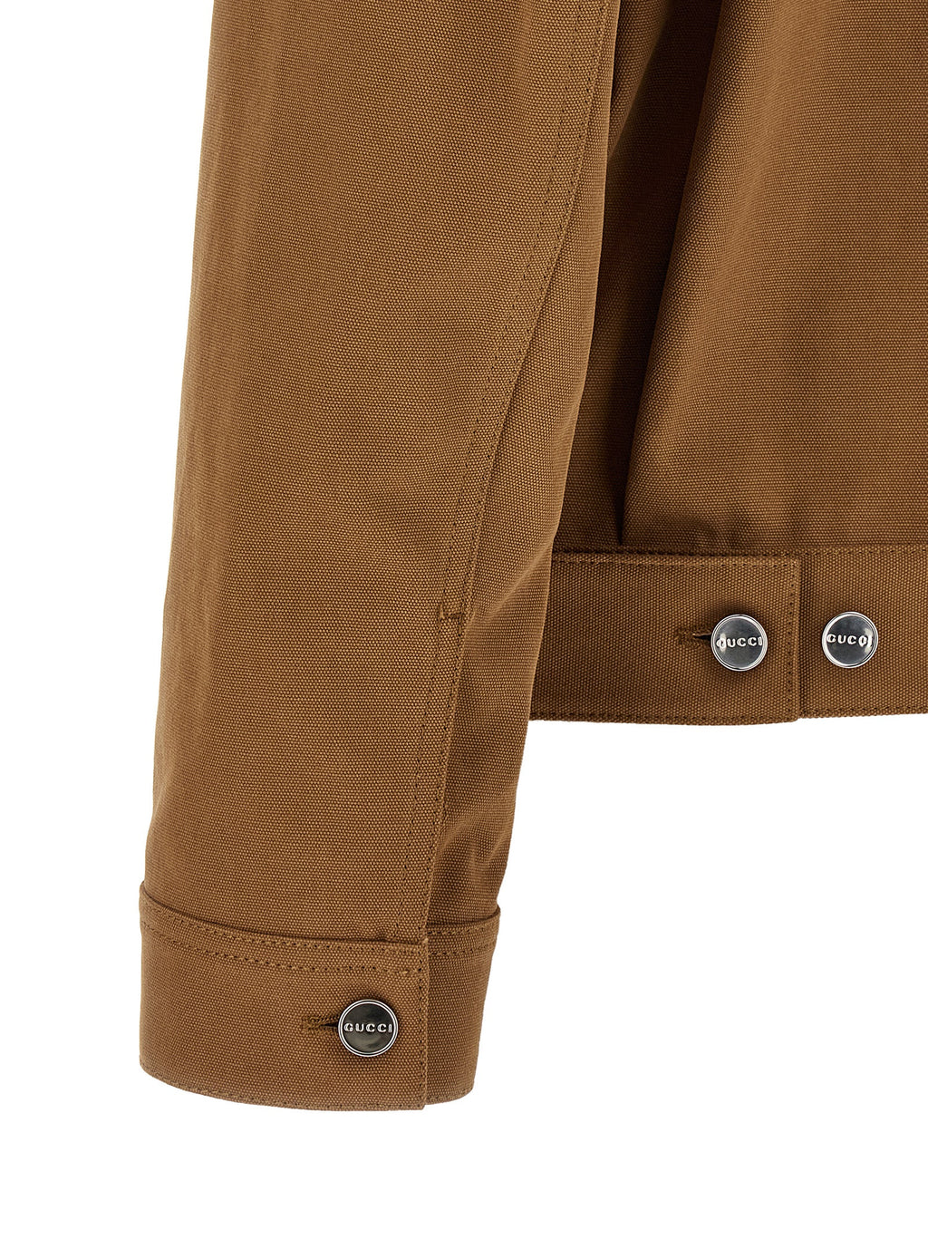 Brown Cotton Full-Length Jacket