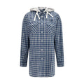 Blue Cotton Pattern Shirt