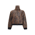 Brown Mohair Full-Length Jacket