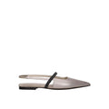 Beige Leather Ballet Flats