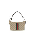 Beige Fabric Shoulder Bag