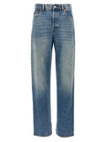 Blue Cotton Boyfriend Jeans