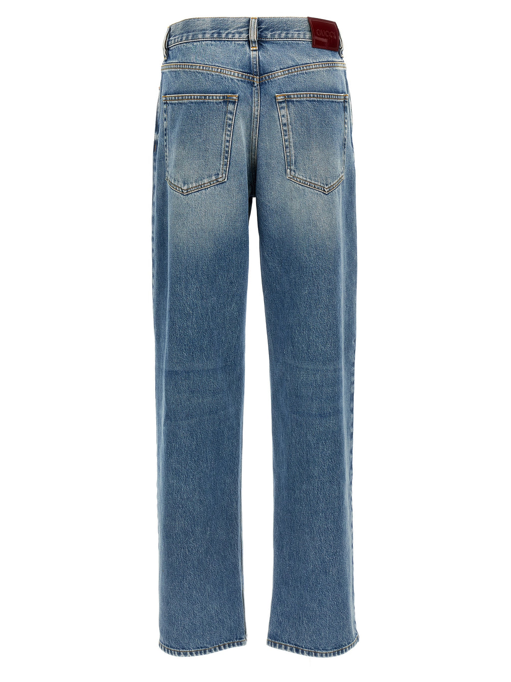 Blue Cotton Boyfriend Jeans