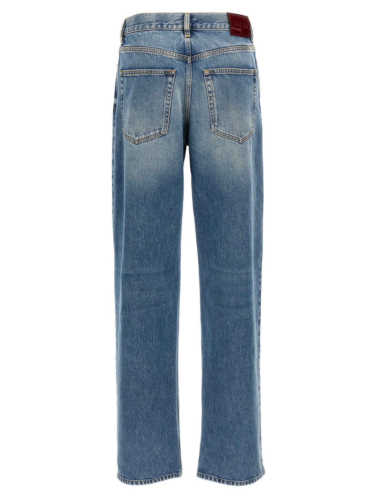 Blue Cotton Boyfriend Jeans