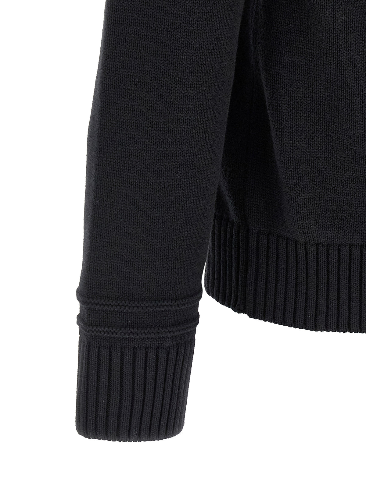 Black Cotton Cardigan