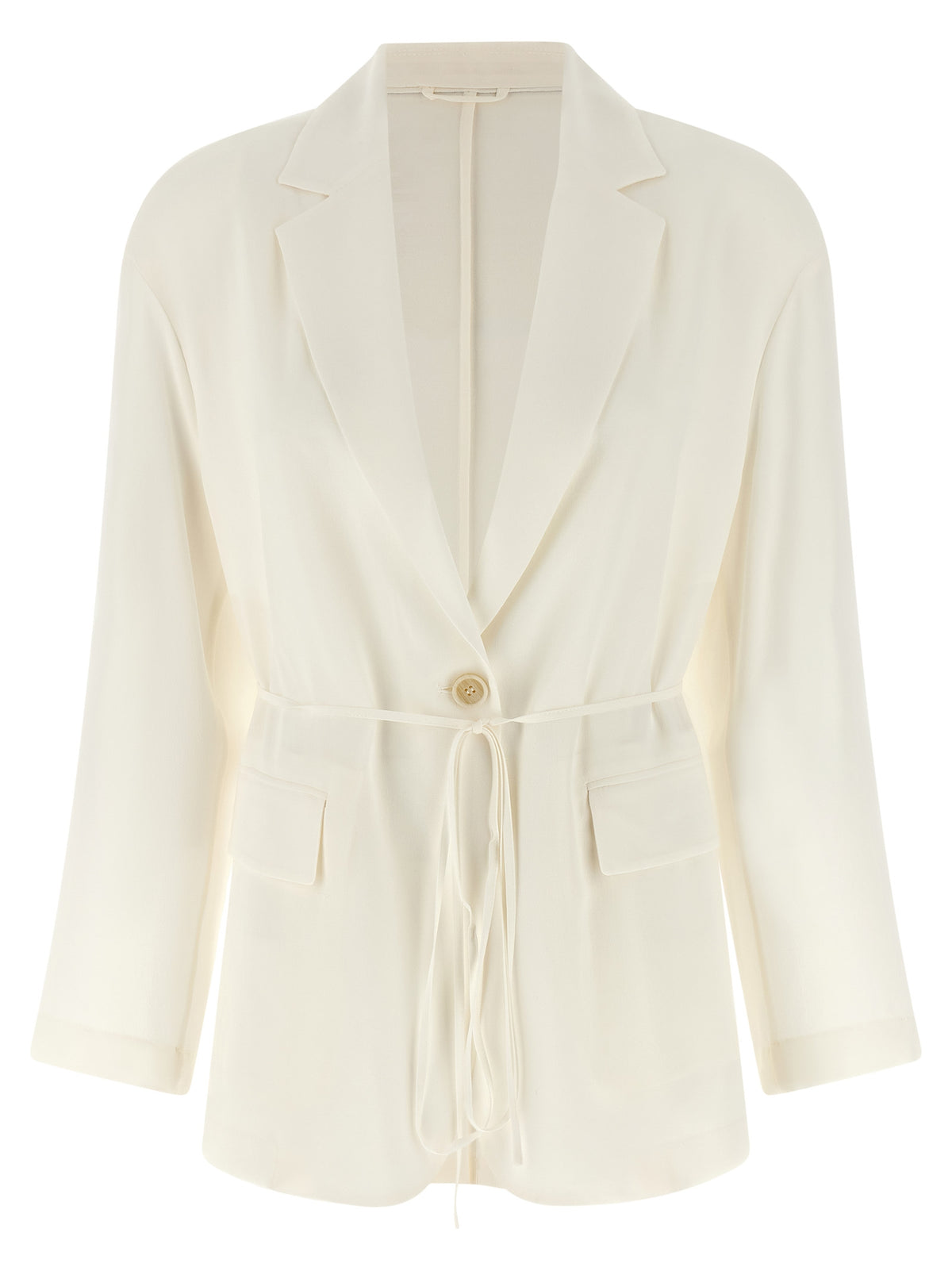 Beige Silk Blazer