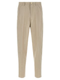 Brown Cotton Casual Pants