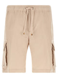 Beige Linen Bermuda Shorts