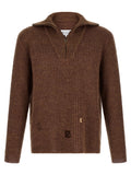 Brown Linen Cardigan