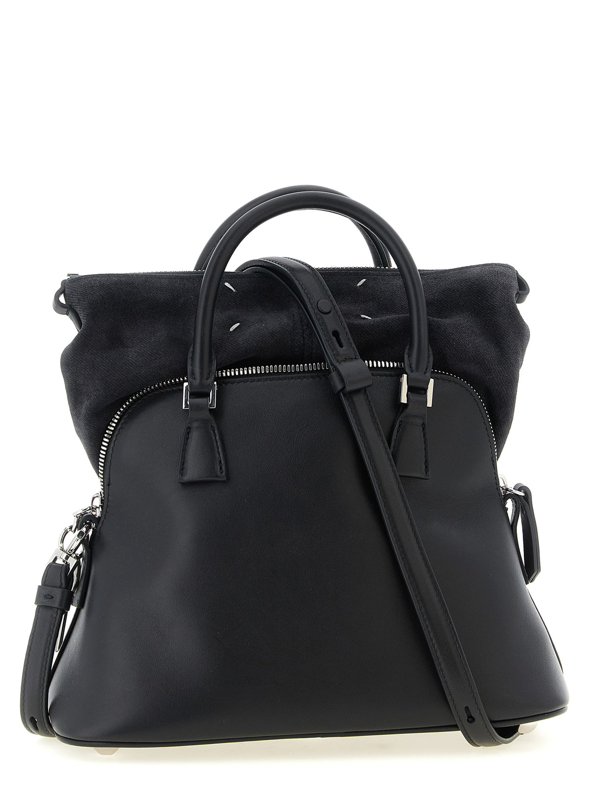 Black Calfskin Shoulder Bag
