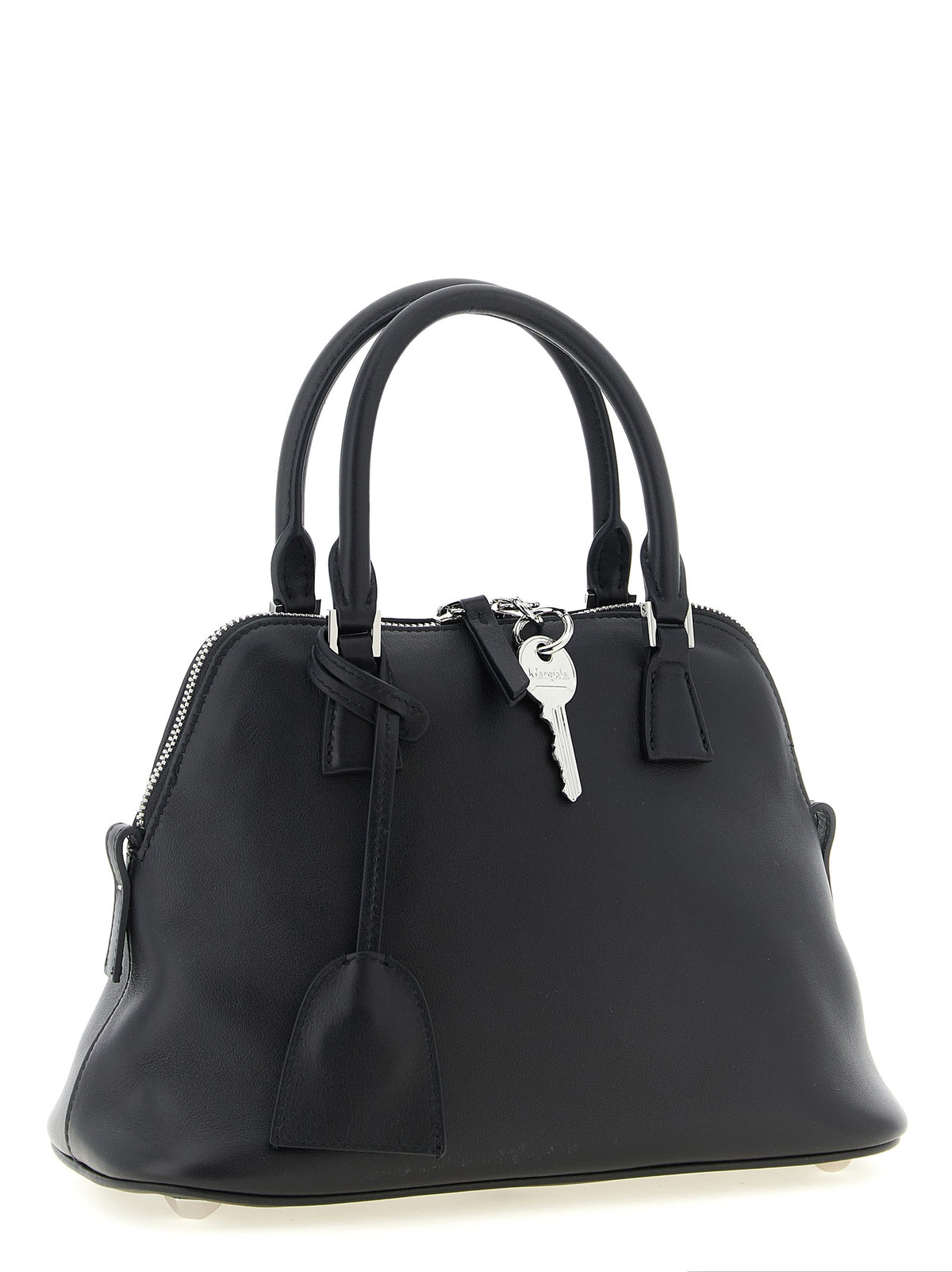 Black Calfskin Shoulder Bag